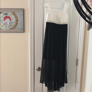 Amy's Closet White Pleated Sundress Square Neck Wedding Guest